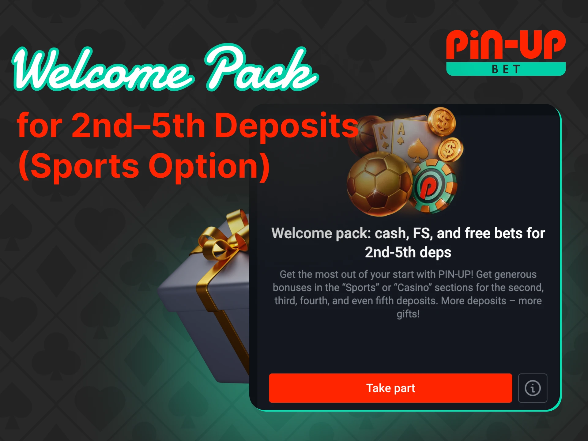 Welcome Pack for 2nd–5th Deposits (Sports Option)