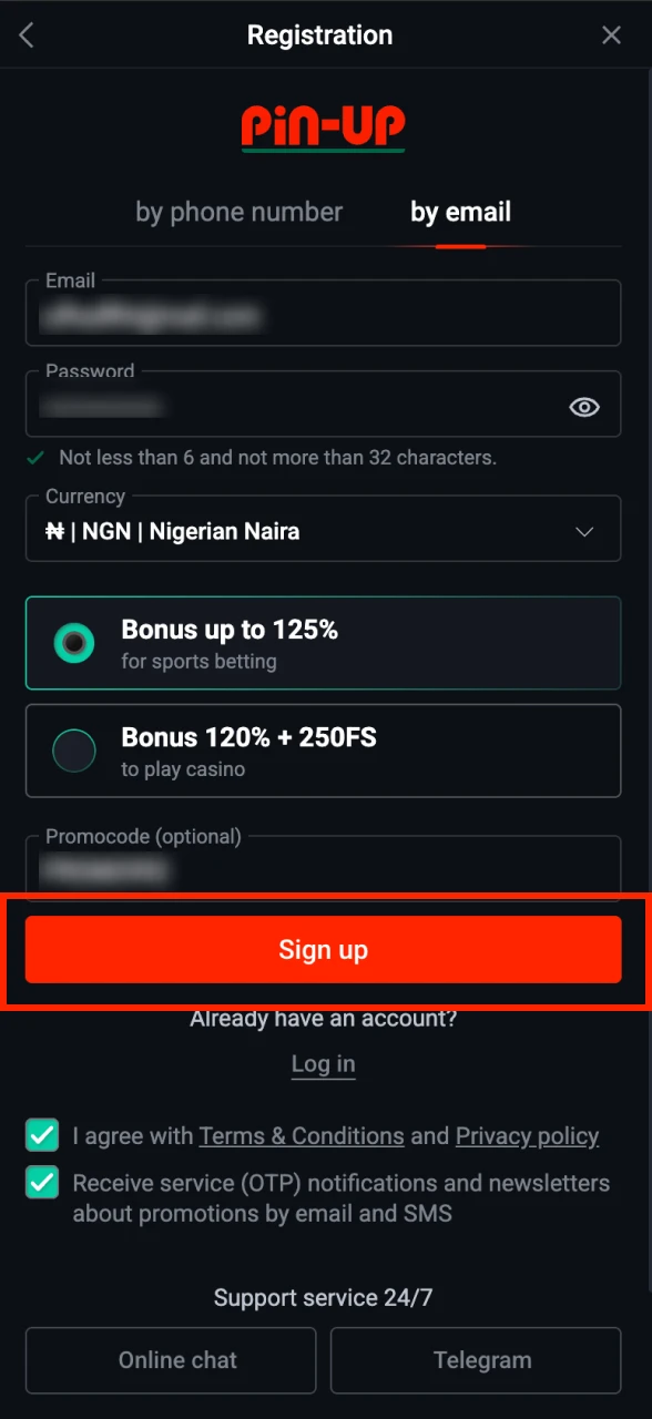 Complete Registration and Log In