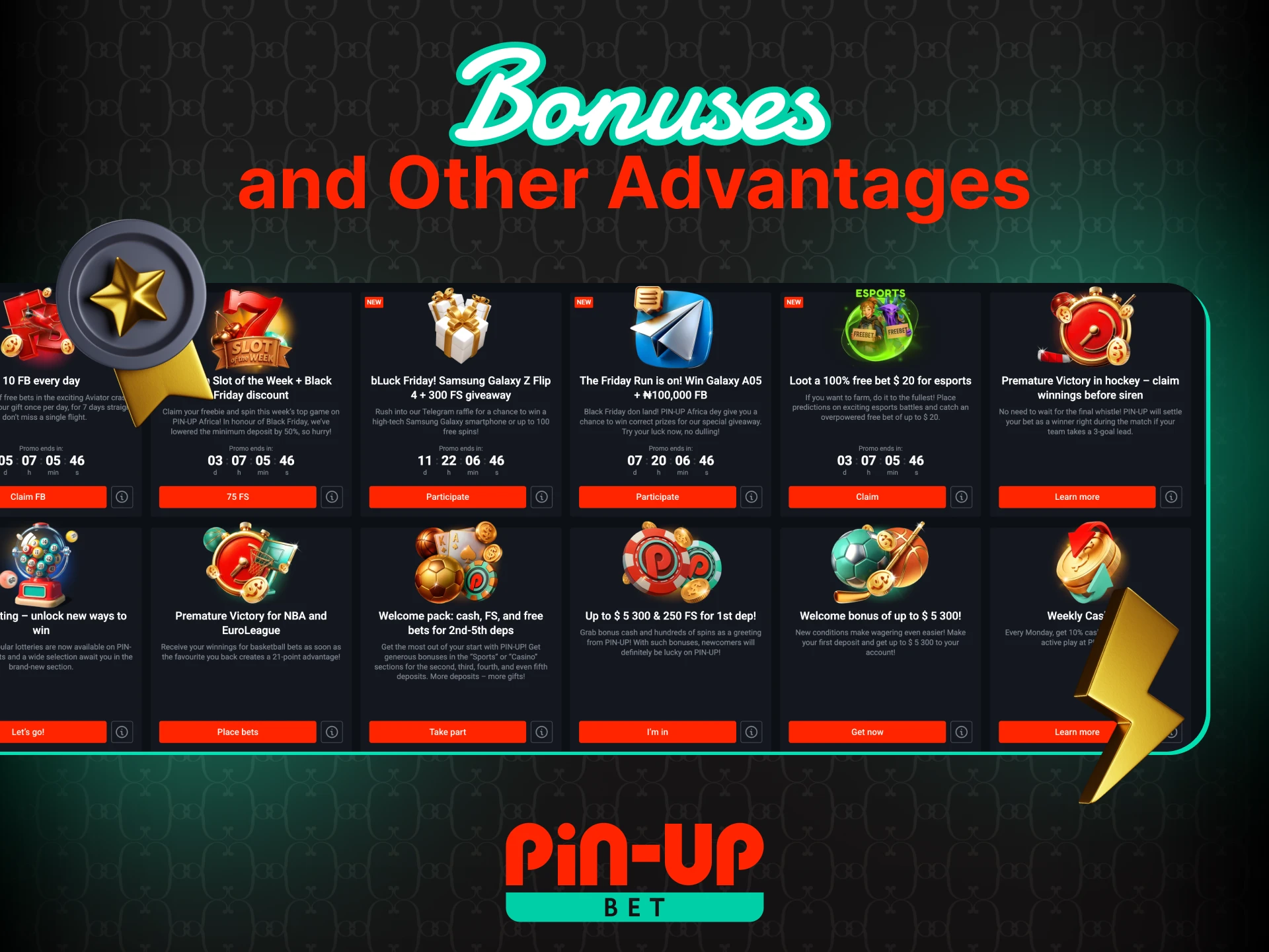 Other Bonuses at Pin-Up